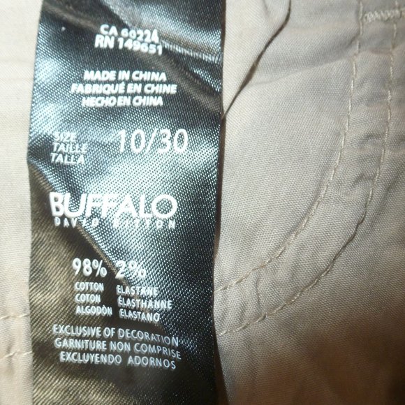 BUFFALO david bitton samuella mid rise bermuda super soft shorts 10/30 new - Picture 6 of 10